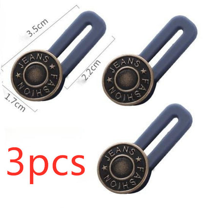 Nail-free pants extension buttons