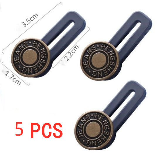 Nail-free pants extension buttons