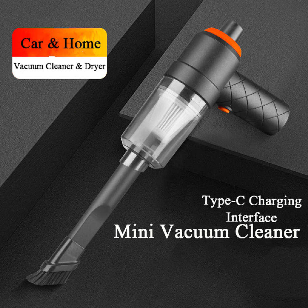 Mini Car Vacuum Cleaner Powerful Cleaning Machine Car Accessories Home Auto Robot Wireless Cleaner Home Appliance Strong Suction